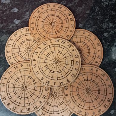 Dart board coasters